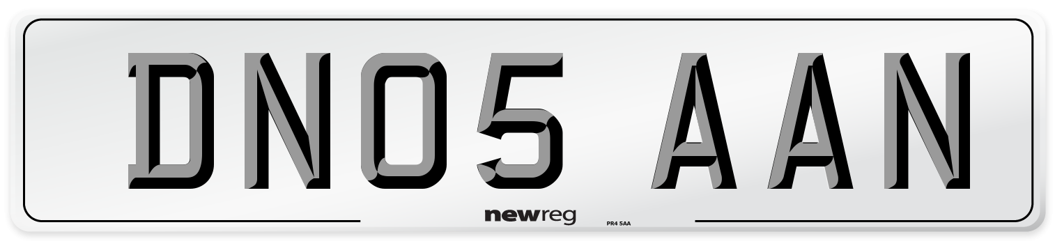 DN05 AAN Number Plate from New Reg